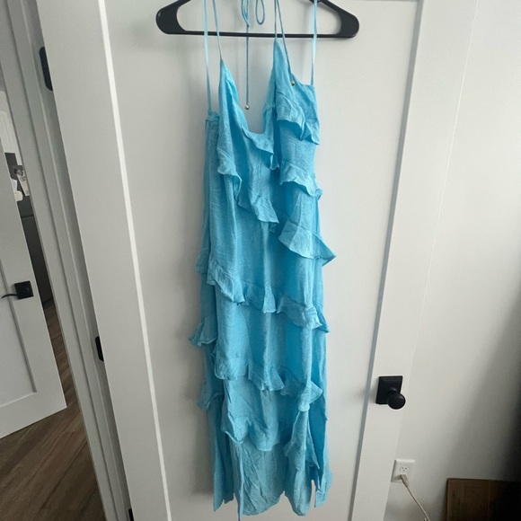 Billy J Blue Ruffle dress - Picture 1 of 5